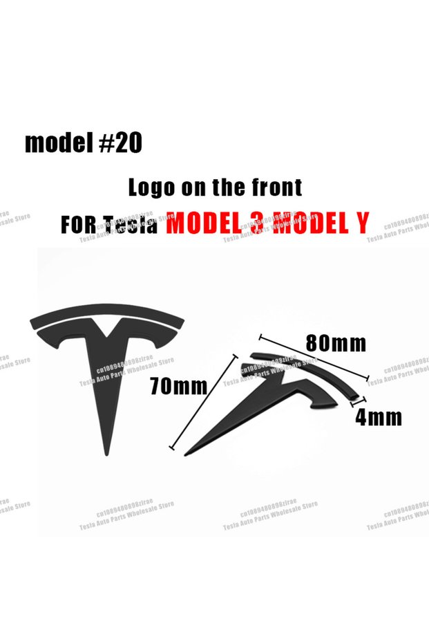 matte black-Front For Model 3 Model Y Cybertruck Roadster SpaceX Car Logo Badge Hood Fro