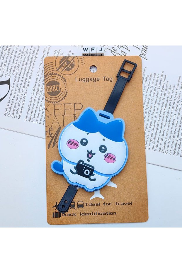 luggage tag-C Official Licensed Chiikawa Cute Cartoon PVC Luggage Tag Waterproof Name