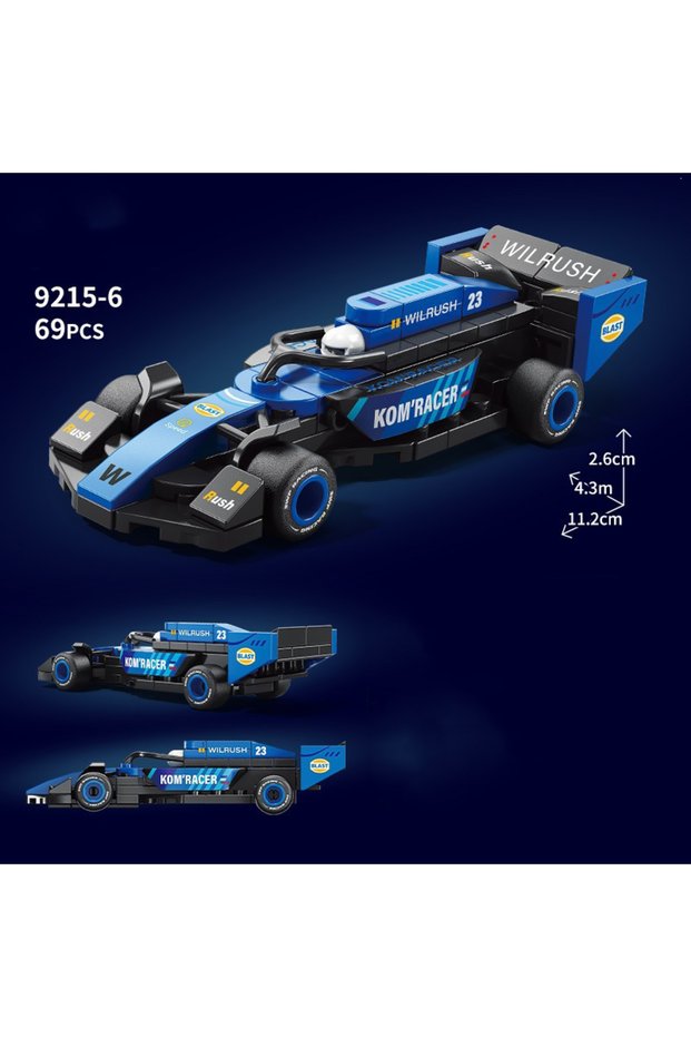 NO BOX LLXD-9215-6 City Speed Racing MOC Car Sports Building Blocks Bricks Classic Rally sport Super