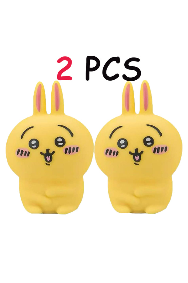 Color B 2 PCS Cute Chiikawa Night Light Kawaii Cartoon Hachiware Usagi Vinyl Doll Bedroom Des