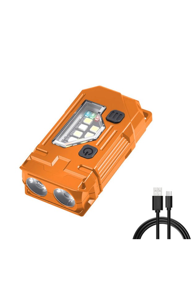 S513-A-orange-1 Super Bright Powerful Pocket Torch Light LED Multifunctional Linterna Magnet
