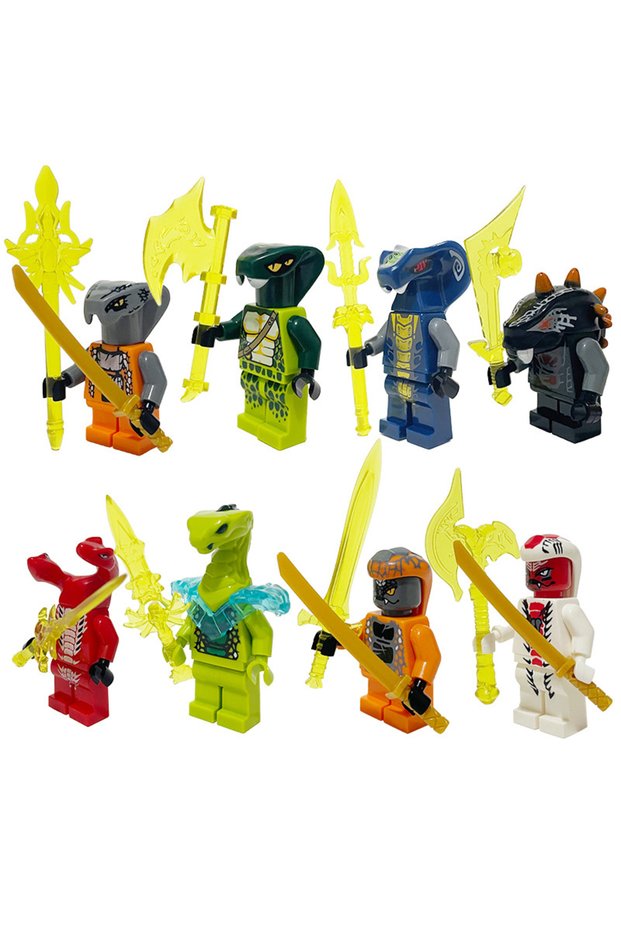 X1-8 Building blocks, golden ninja humanoid toys, assembled educational toys, mini characters, child