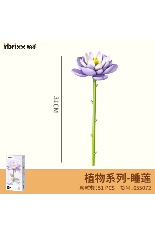 No Box Multi-Styles Flower Building Blocks, Rose Lavender Sunflower Tulip Bricks, DIY Home Decor Pla