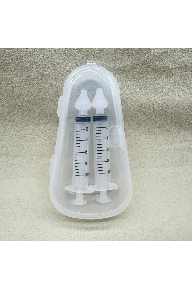 C15-White-2pcs-Box 10ML Baby Nasal Syringe Set with 5 Silicone Heads Baby Nasal Aspirator Qucik Syri
