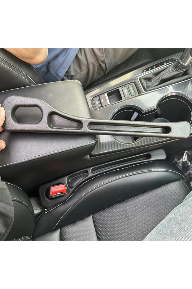 2PCS Black 1 Pair Car Seat Gap Filler Leak Proof Crevice Storage Organizer Universal Fit Between Sea
