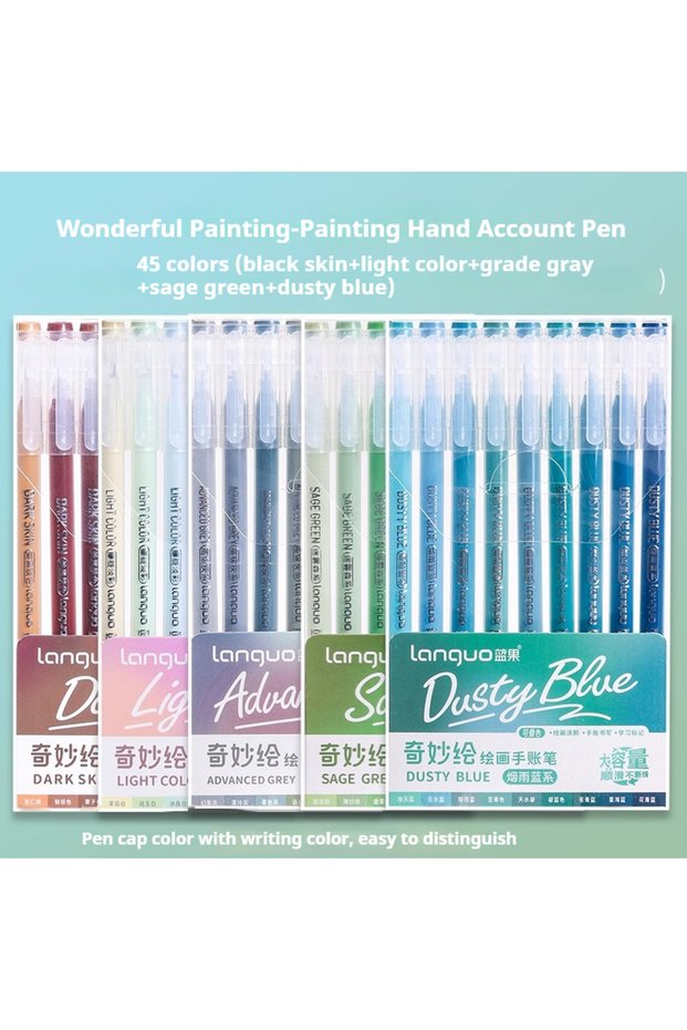 45 Colors Languo 207/45/9 Colors Morandi Gel Pen 0.6mm Diary Scrapbook Painting DIY Gel Pen Set Colo