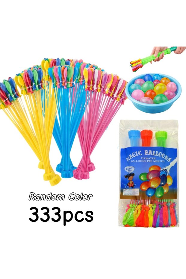 333pcs Random Color 111/555pc Summer Water Balloons Latex Water Balloon Set for Pool Beach Party Out