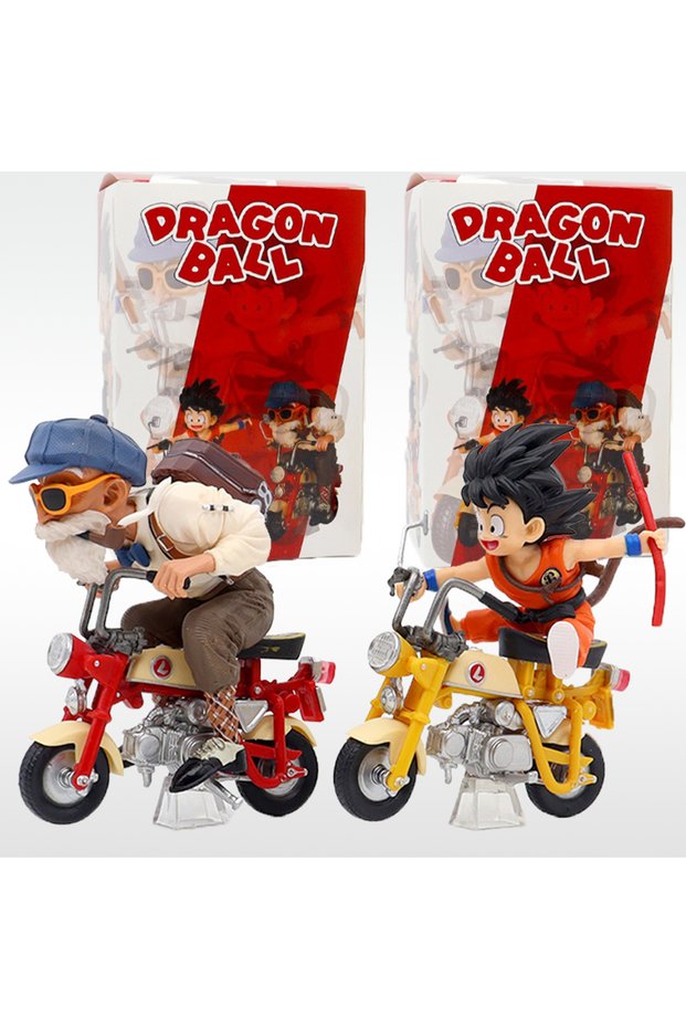 2Pcs - With Box HOT 13cm Dragon Ball Z Anime Figure Son Goku Master Roshi Locomotives PVC Act