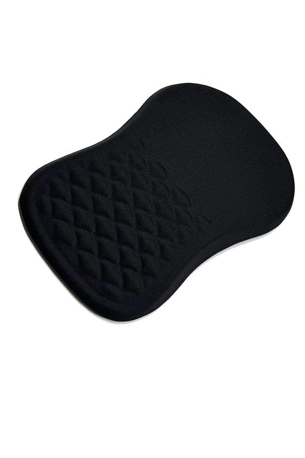black Ergonomic Wrist Support Mouse Pad - Non-Slip High-Elastic Memory Foam, Comfortable Durable Mat