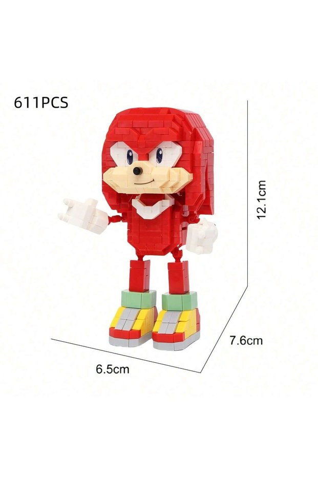 Red Cartoon Kawaii Building Blocks Particle Desktop Ornaments DIY Assemble Puzzle Toys Halloween Bir