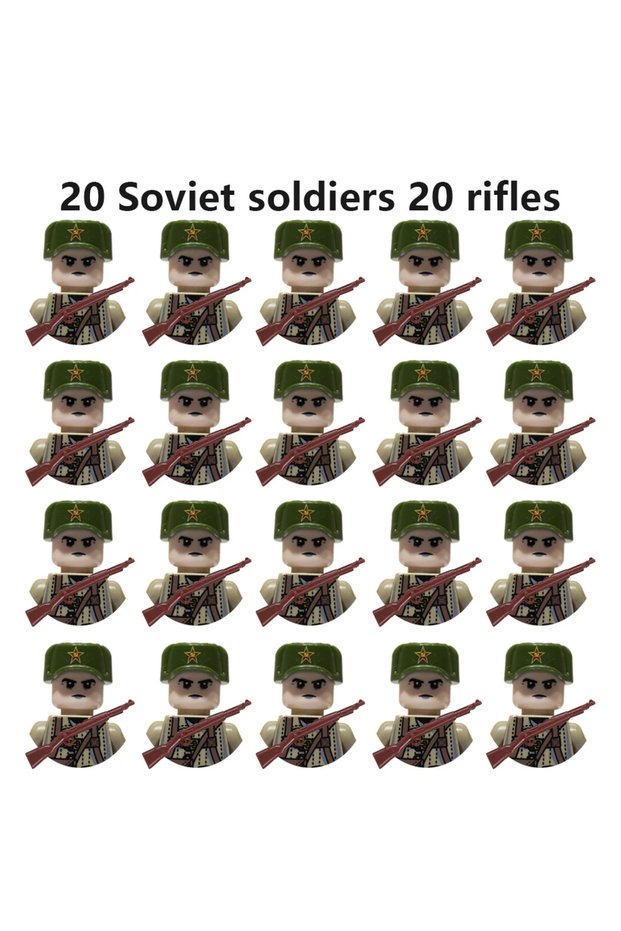 20pcs set-17 20 military action figures, gifts and toys from the Soviet Union, the United States, Br