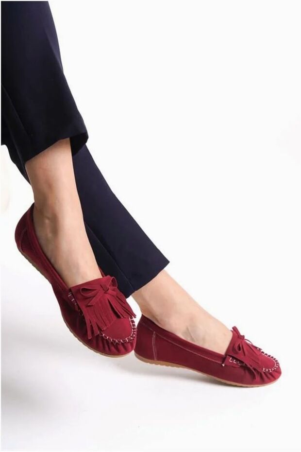 Women's Walking Balanced Tasseled Practical Suede Ballerinas