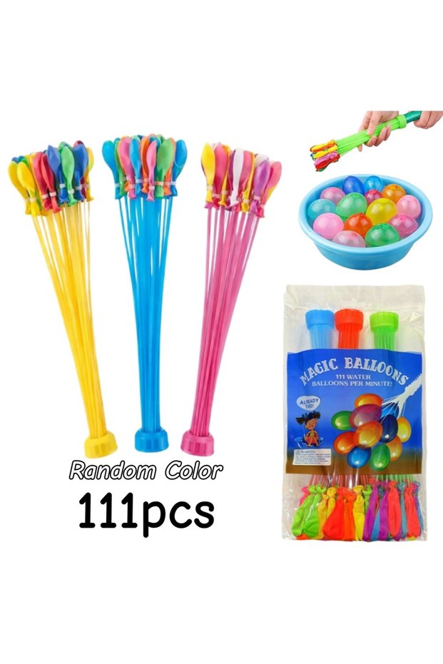 111pcs Random Color 111/555pc Summer Water Balloons Latex Water Balloon Set for Pool Beach Party Out