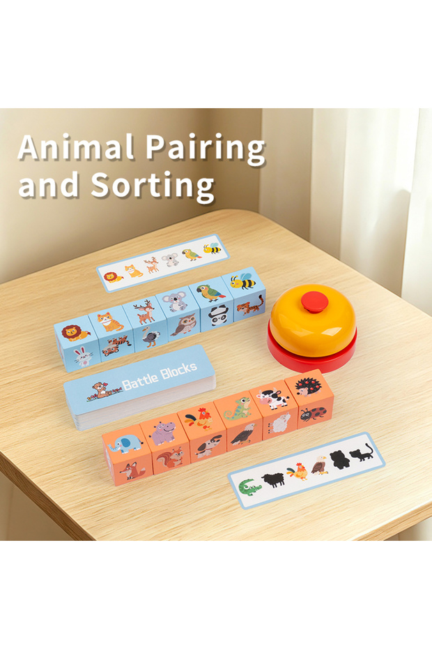 NB205C1 Animal Matching Sorting Battle Blocks Kids Logic Thinking Training Parent-child Interactive