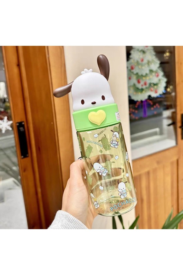 Joytop Pochacco 500ML Sanrio Hello Kitty Kuromi Clear Cup Anime Melody Cinnamoroll Outdoor Camping T