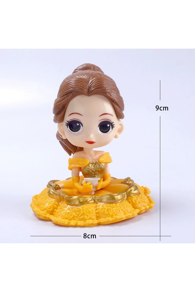 05 10cm Princess Handmade Doll Cinderella Elsa Anna Alice Ice and Snow Cake Decoration Gift