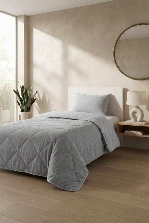 Single Welsoft Quilt 155 X 215 cm Double-Sided Daily Use 1 Piece New Generation Plush Quilt