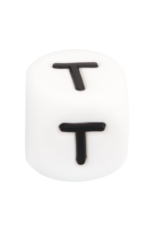 T LOFCA 40PCS/Lot Alphabet 12mm Food Grade Letter Silicone Beads Baby Bead Pacifier Chain BPA Free