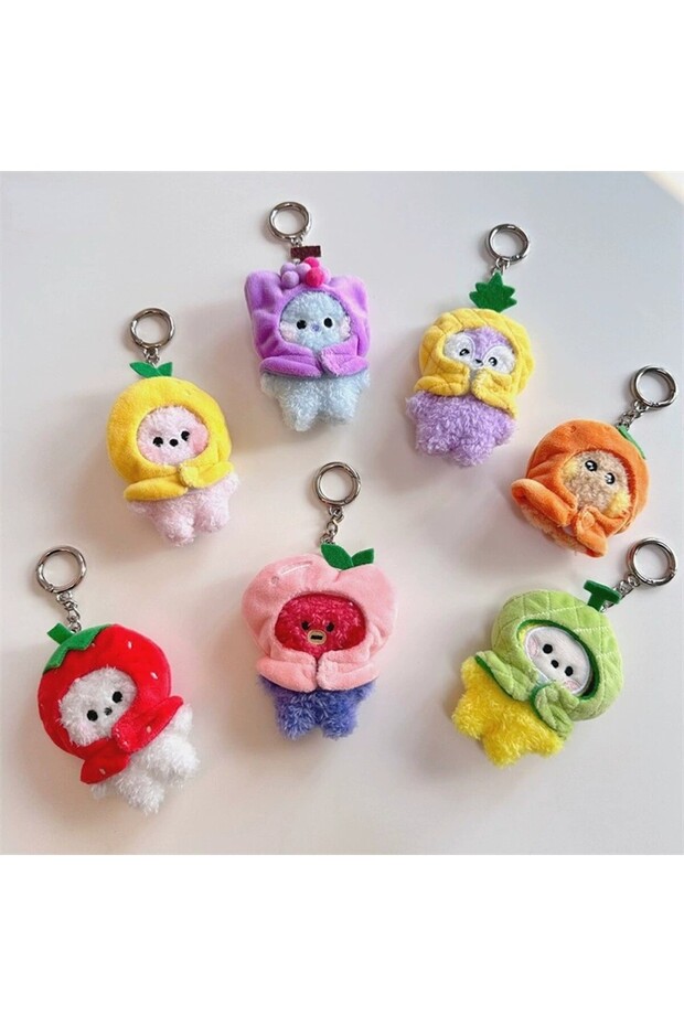 1pcs bt 101-107 .6-10cm Fans Keychain Plush cute kawaii cartoon plush toy keychain creative a