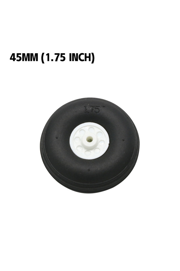 2pcs 45MM(1.75 inch) RC Aircraft Model Fixed Wing Real Aircraft Tire PU Rubber Wheel Landing Gear Wh
