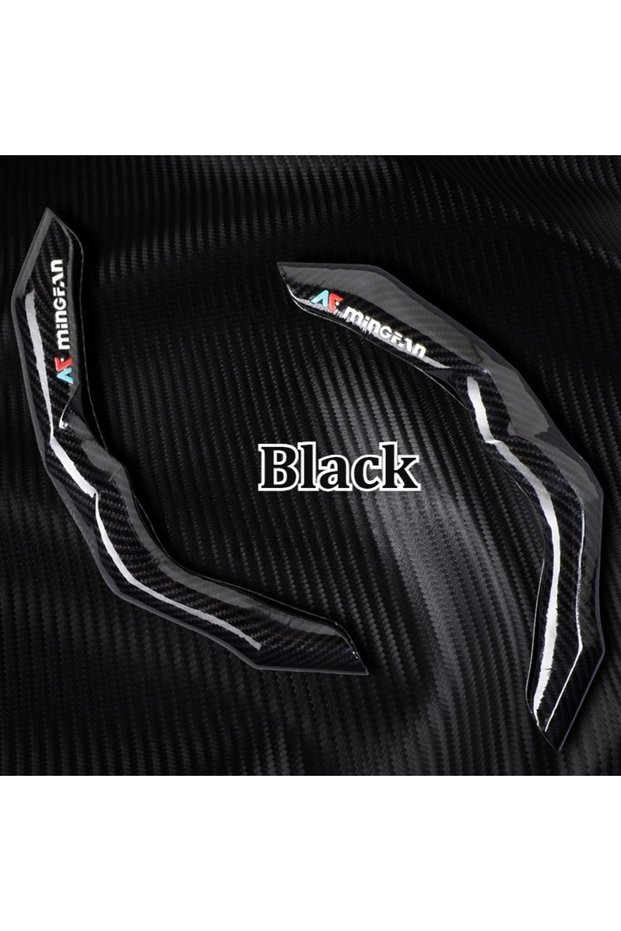 Black Carbon Fiber Steering Wheel Cover Luxury Non-Slip Comfortable Durable Stylish Design Vehicle I