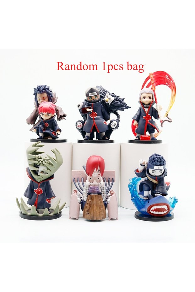 B random 1 pcs A Full Set of Small Organizations Naruto Hand-Made Q Version of Hand-Made Anim