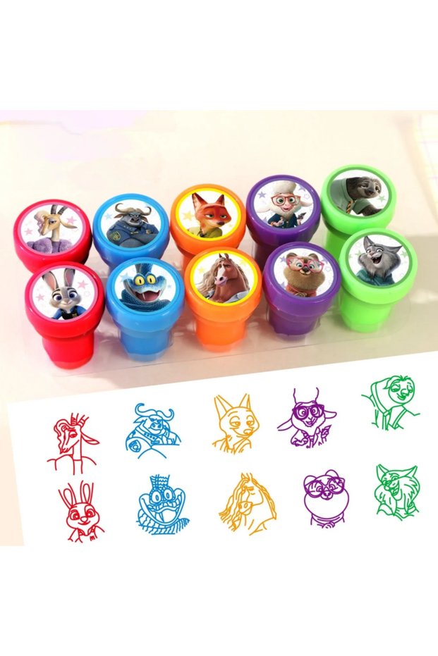 10pcs Disney 12PCS Cartoon Lilo & Stitch Seal Gift Stitch Cartoon Pattern Seal Kindergarten Rewards