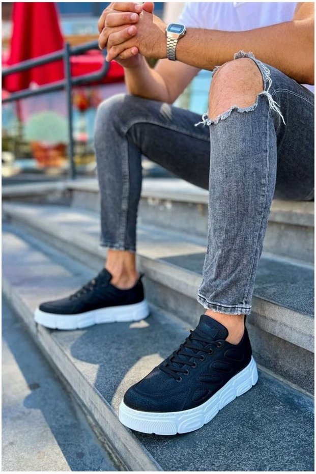 Men's Supported Simple Walking Lace-Up Comfortable Sports Shoes