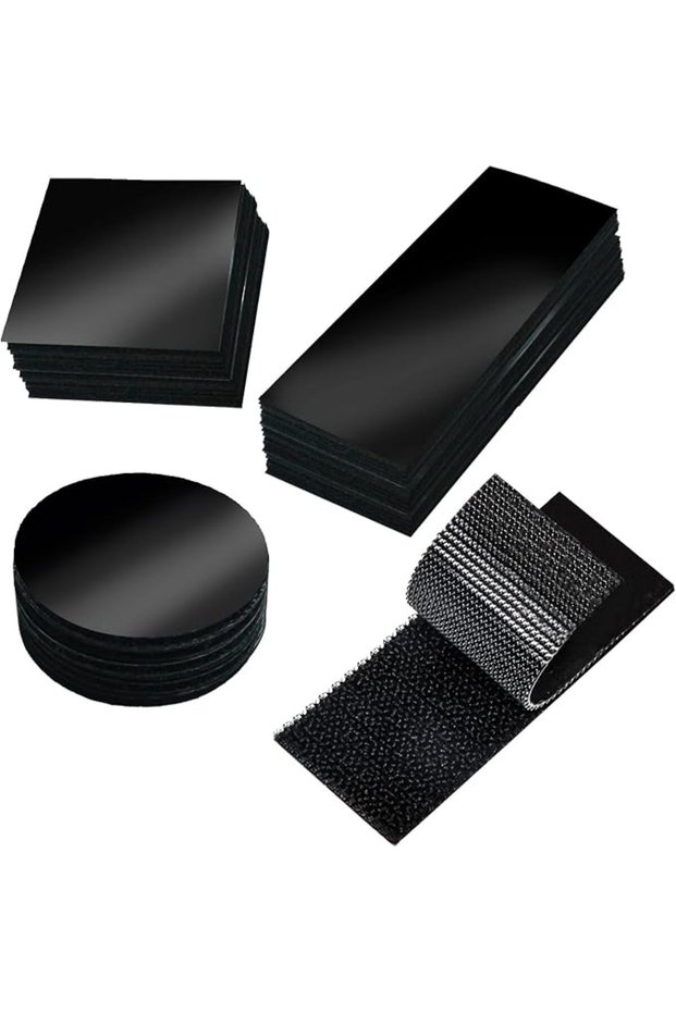 Hook and Loop Strips with Adhesive, 18 Pcs Sticky Back Hook Loop Adhesive Tape, Double Sided