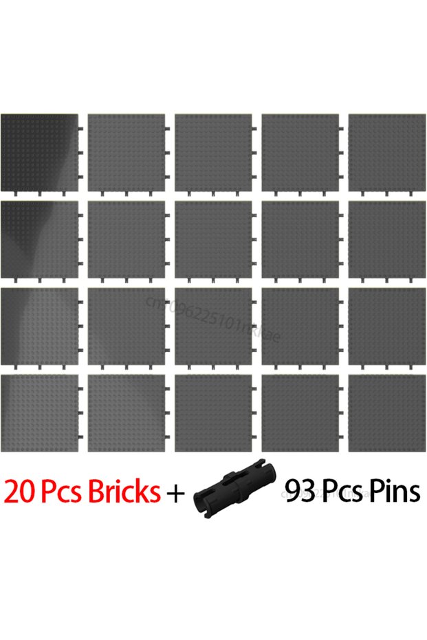 20Pcs Black Wholesale 65803 Bricks Baseplate Part 16X16 Pixel Art Building Blocks Bottom Plate Comp