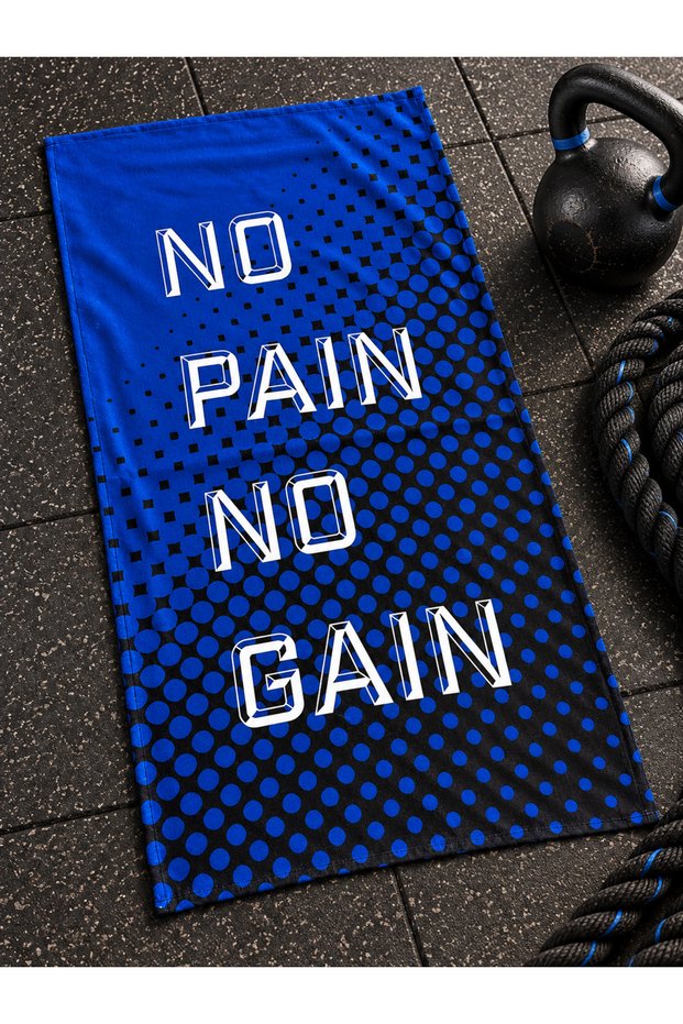 No Pain No Gain Printed Sports Fitness Towel 50X100 cm Cotton Inner Surface High Absorbent Quick Drying Sports Athlete Towel Fitness Training Gym Boxing