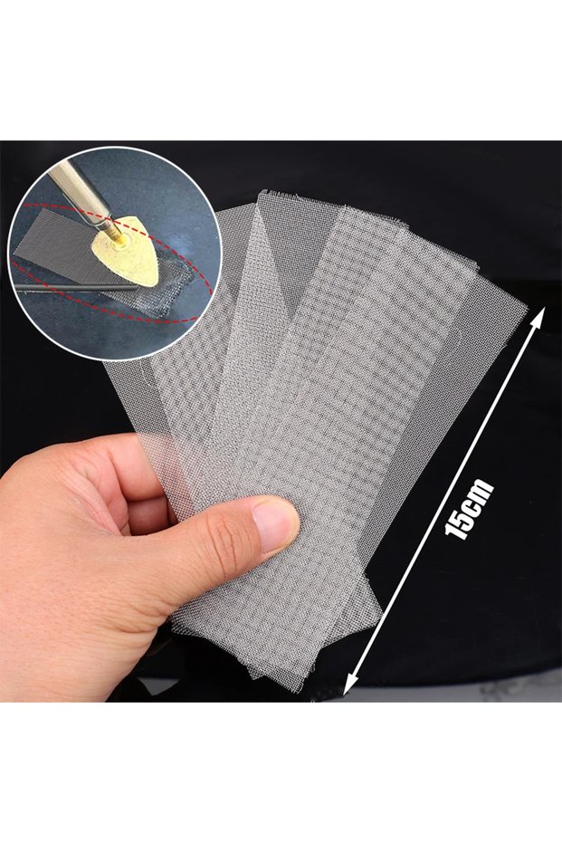 5pcs 5x15CM Stainless Steel Repair Mesh, Car Bumper Hole Crack Patch, Trimmable Welding Wire Mesh fo