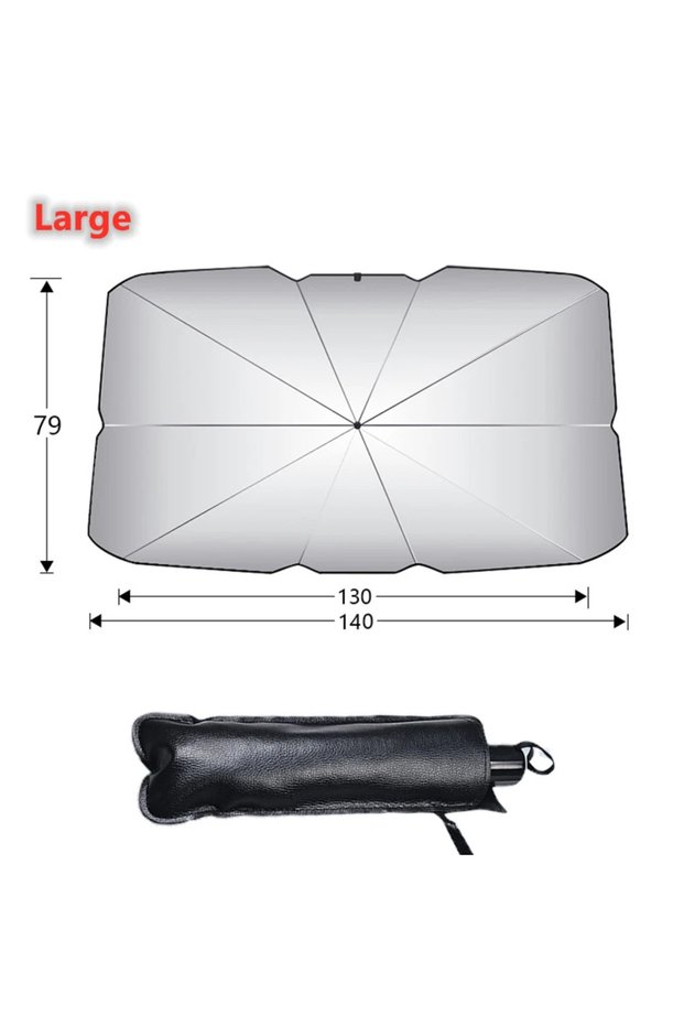 1pcs Large Car Windshield Sun Shade, Foldable Umbrella Sunshade/Cover for Most Cars Reflective Sunsh