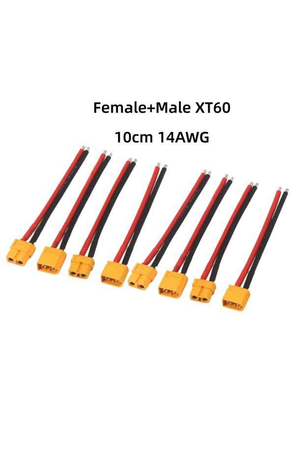 XT60 M F- 4Pair 4pcs XT60 Battery Male Female Connector Plug - 10cm 14AWG Silicone Wire Cable for RC