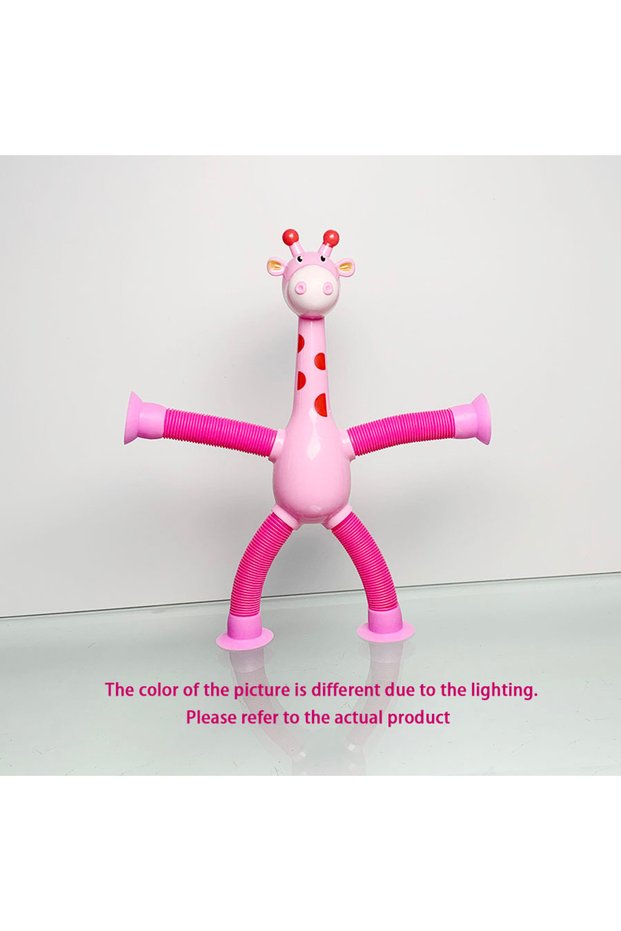 1pcs-fen Suction Cup Giraffe Robot Telescopic Toy with Versatile Light, Elongated Tube, Children's C