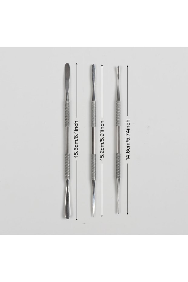 Light Grey 3Pcs Upgraded Stainless Steel Clay Sculpting Tools Professional Pottery Tools for DIY Cla