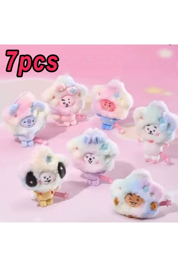 1pcs bt 31-37 .6-10cm Fans Keychain Plush cute kawaii cartoon plush toy keychain creative ani