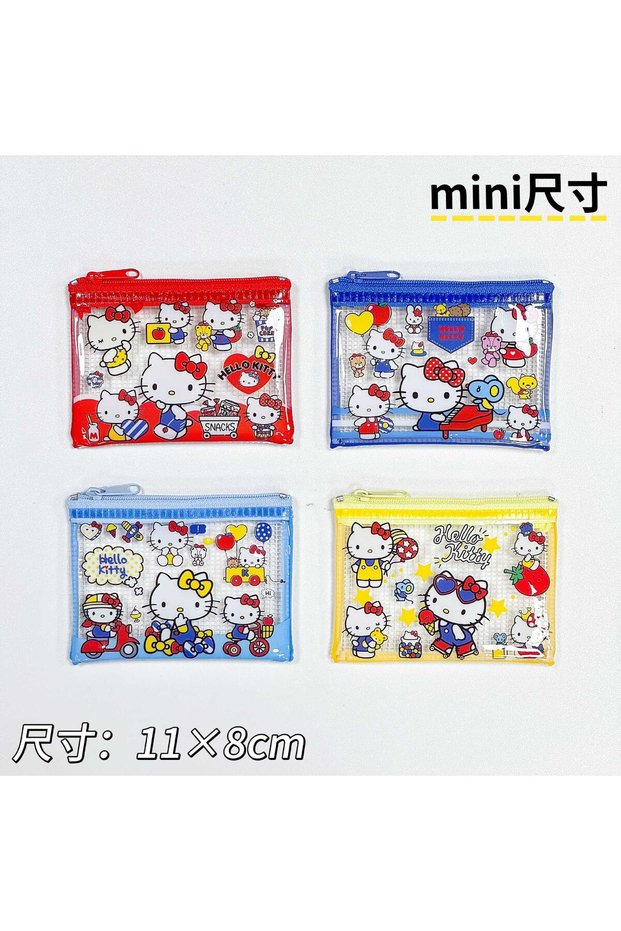 A HelloKitty Cartoon Peripheral Stationery Bag, Pencil Case, Multi-Purpose Storage Bag Made of PVC W