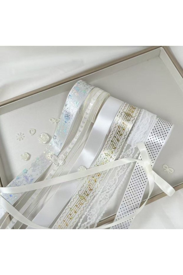 7PC Mix White 7PC Mix New Bar Holder Ribbon Ribbon Gumei Badge DIY Handmade Materials Support Bow Pa