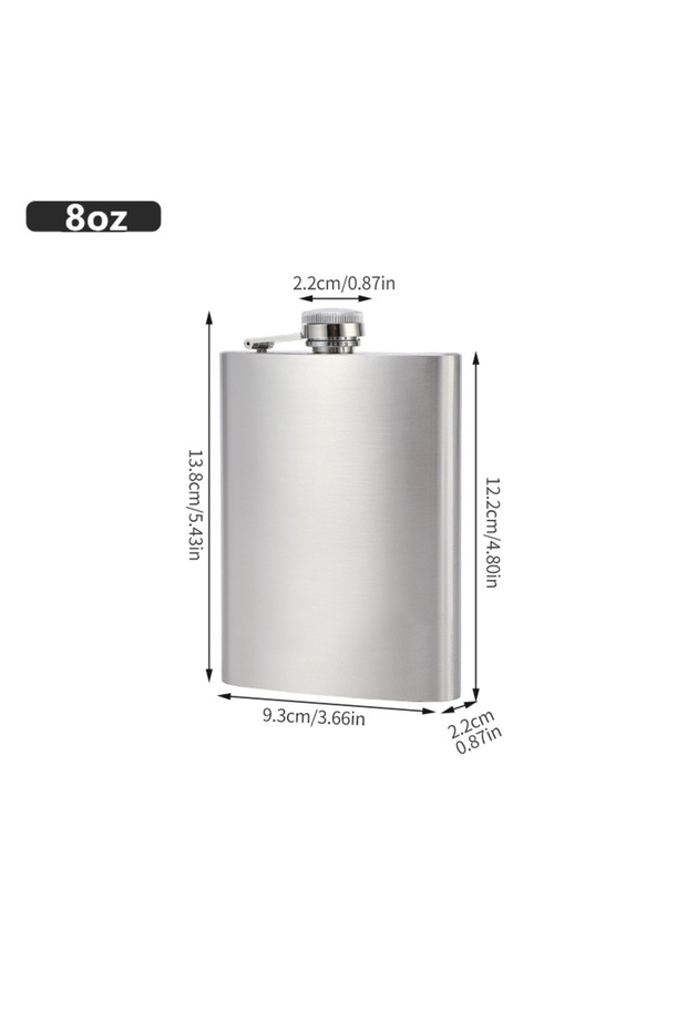 8oz LMETJMA 1 4 5 6 7 8 9 10 oz Stainless Steel Hip Flask with Funnel Pocket Hip Flask Alcohol Whisk