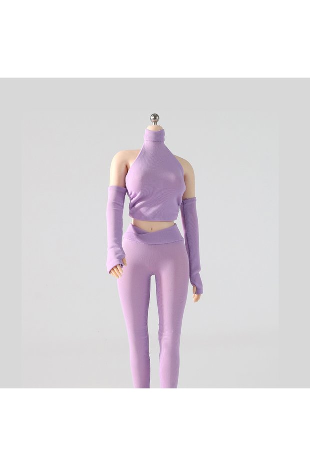 C 1/6 Scale Female Yoga Wear Set Hooded Jacket Clothes Outfit, Doll Clothing Accessory for 12 Inch F