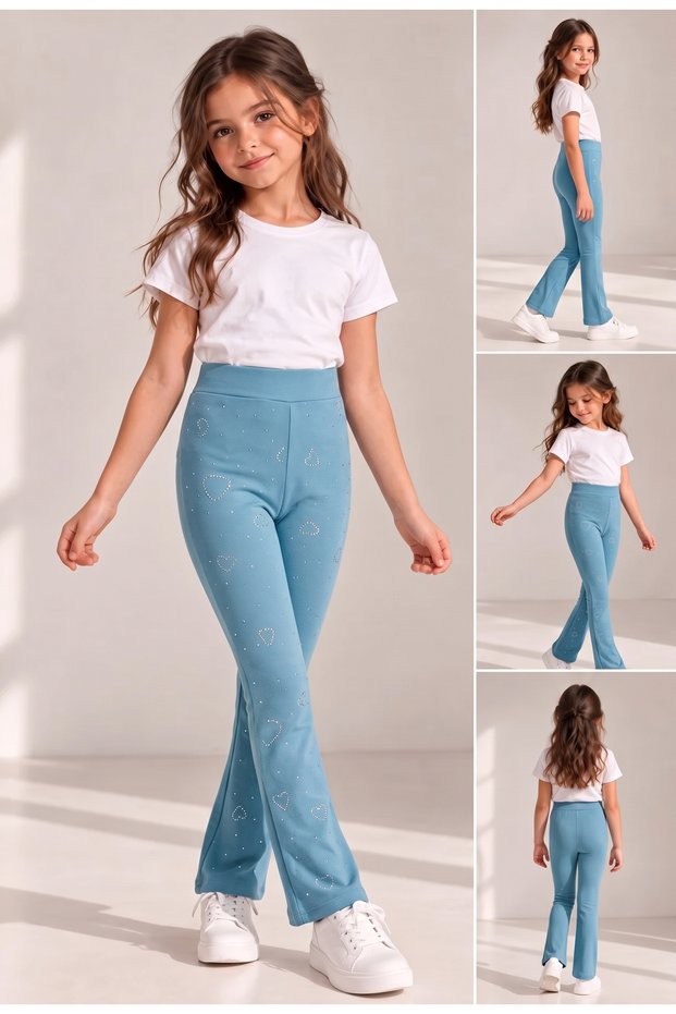 Crep Spanish Stone Leggings with Hearts