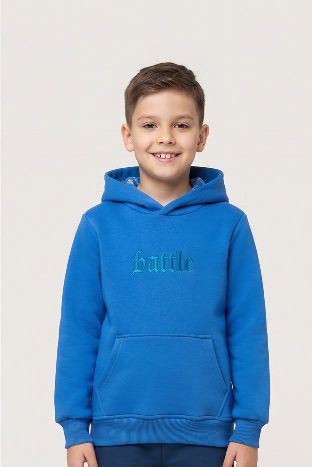 Boy's Sweatshirt Embroidered 3 Thread Fleece Embroidered 100% Cotton