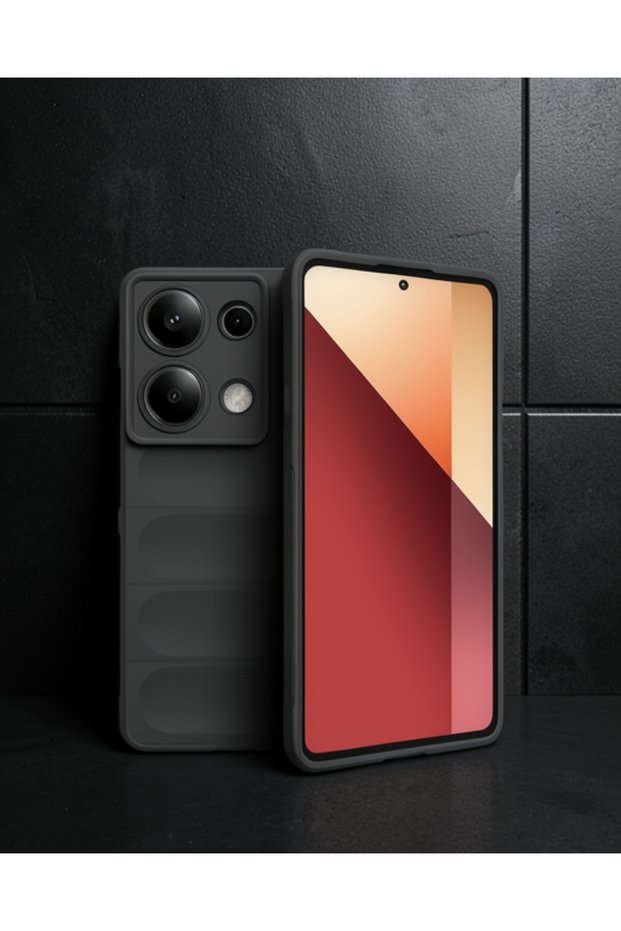 حافظة هاتف Xiaomi Redmi Note 13 Pro 4g من السيليكون الأفضل - أسود
