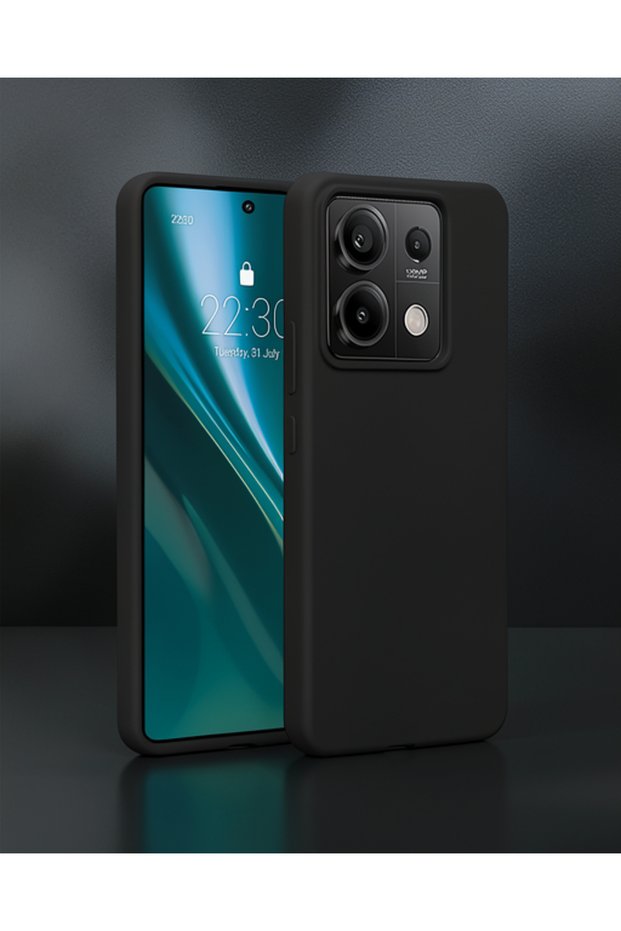 حافظة هاتف Xiaomi Redmi Note 13 4G من السيليكون الأول - أسود