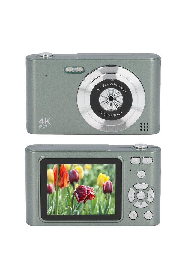 كاميرا رقمية بدقة 4K، كاميرا تصوير فيديو بدقة 48 ميجابكسل مع تقريب رقمي 16X، كاميرا صغيرة مدمجة مضادة للاهتزاز مع
