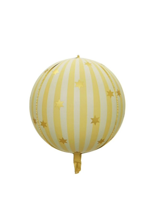 22in Matte Yellow Striped Merry Christmas Round Foil Balloons StripedStar Festive Ballons Party Birt