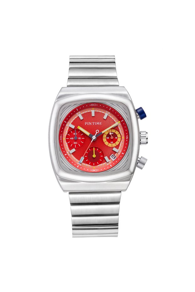 Red 1pc Square Men's Watch - High-end Sport Watch, Casual Watch, Fashion Accessory, Simple Style, St