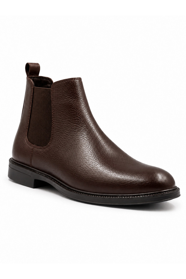 Genuine Leather Men's Chelsea Boots | Fully Orthopedic, Cold and Water Resistant, Elastic Winter Casual Boots
