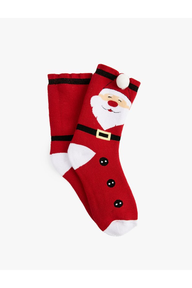 Santa Claus Printed Cotton Socks